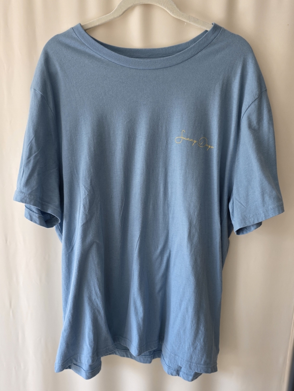 Old NAVY Surf Graphic Soft Washed Tee with Palm Tree Print - Light Blue - Picture 2 of 7